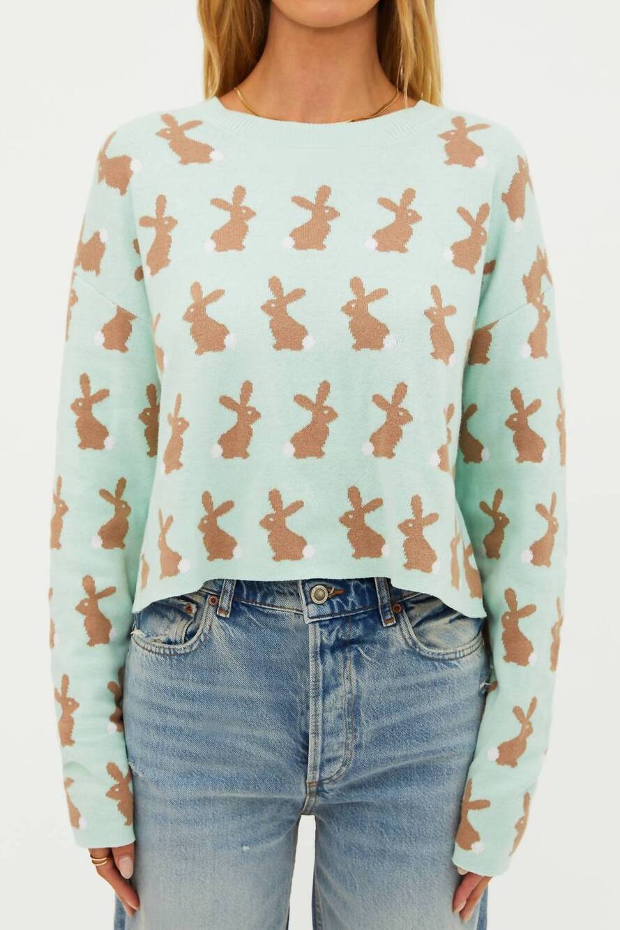 NEW BEACH RIOT beach crewneck sweater in bunny tails